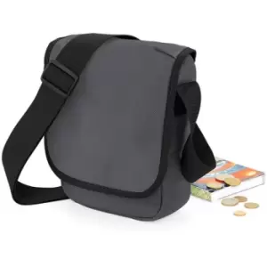 Mini Adjustable Reporter / Messenger Bag (2 Litres) (One Size) (Graphite Grey/Black) - Bagbase