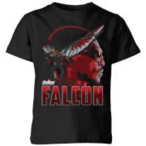 Avengers Falcon Kids T-Shirt - Black - 7-8 Years