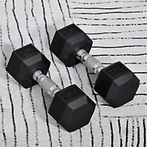 Homcom Hex Dumbbell Rubber Weights Set 1200 kg