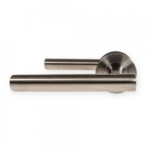 LocksOnline Atlanta Stainless Steel Door Lever Handle on Rose