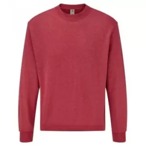 Fruit Of The Loom Mens Classic Drop Shoulder Sweatshirt (L) (Heather Red)