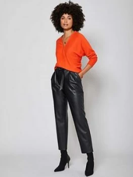 Mint Velvet Zip Front Batwing Jumper - Orange