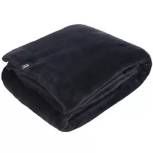 Belledorm Heat Holders Luxury Fleece Blanket Black One