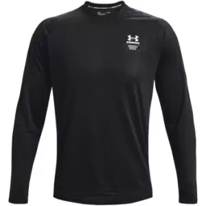 Under Armour Armour Armourprint Long Sleeve Top Mens - Black