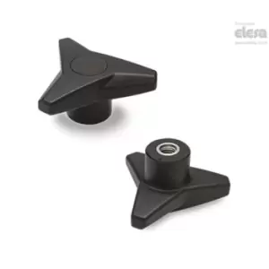 ELESA Three-arm knob-VB.839/63 SST-M8-C3 Grey