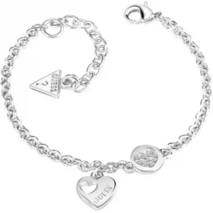 Ladies Guess Heart Devotion Silver Bracelet