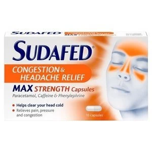 Sudafed Congestion & Headache Relief Capsules 16s