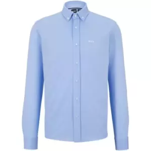 Boss Joe Regular Fit Stretch Cotton Twill Shirt - Blue