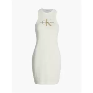 Calvin Klein Jeans Mineral Dye Rib Tank Dress - Beige