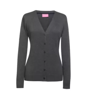 Brook Taverner Womens/Ladies Augusta V Neck Cardigan (M) (Charcoal)