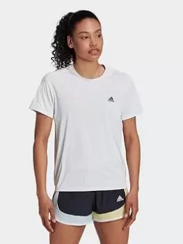 adidas Run It Running T-Shirt, Yellow, Size 2Xs, Women