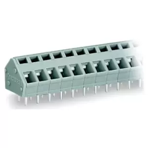 Wago 236-404 4 Pole 5/5.08mm 24A 45° Stackable PCB Terminal Block Grey