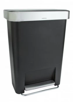 simplehuman 45 Litre Liner Pocket Pedal Bin Black