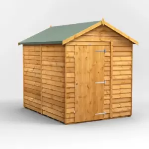 8x6 Power Overlap Windowless Apex Garden Shed