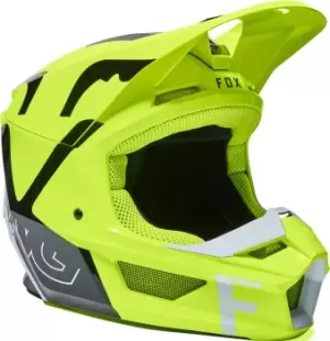 Fox V1 Skew Motocross Helmet, yellow, Size 2XL, yellow, Size 2XL