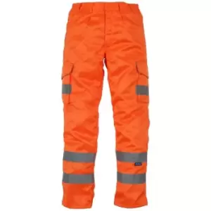 Yoko Mens Hi Vis Cargo Knee Pad Regular Trousers 38" (Hi Vis Orange) - Hi Vis Orange