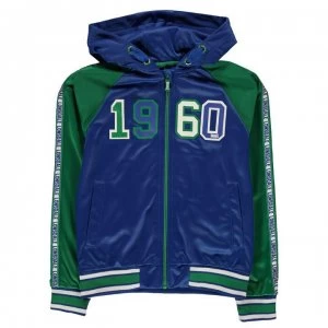 Lonsdale Hooded Track Jacket Junior Boys - Nvy/Grn