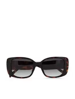 Karen Millen Tort Rectangle Sunglasses, Tort, Women