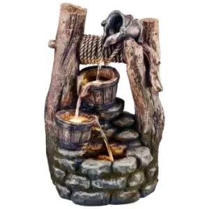 Garden Gear Serenity Double Bucket Wishing Well Water Feature