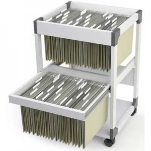 Durable Suspension file trolley 379110 Grey