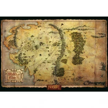 The Hobbit - Middle Earth Map Maxi Poster