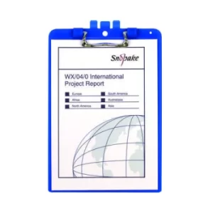 Snopake Clipboard with Pen Holder A4 Blue 15886