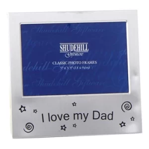 Satin Silver Occasion Frame I Love My Dad 5x3 Frame