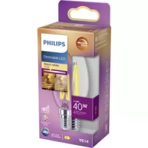 Philips Lighting 871951432421300 LED (monochrome) EEC D (A - G) E14 Candle shape 3.4 W = 40 W Warm white (Ø x L) 35mm x 97mm