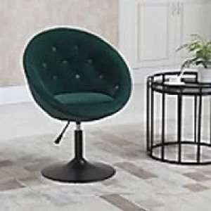 Homcom Round Tufted Chair Green