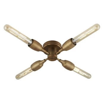 Searchlight TUBES - Bronze Flush Light 4 Light