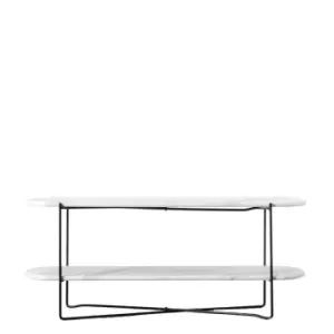 Crossland Grove Christie Display Coffee Table White Marble 110 X 42 X 45Cm