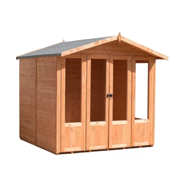 Shire Parham Shiplap Summerhouse - 7ft x 7ft (2050mm x 1980mm) Brown Wood PARH0707DSL-1AA