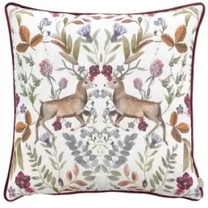 Mirrored Stag Cushion Shiraz, Shiraz / 43 x 43cm / Polyester Filled