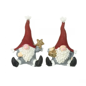 Sitting Gonks With Red Hats (Set of 2)