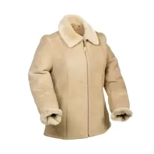 Eastern Counties Leather Womens/Ladies Hillary Aviator Sheepskin Coat (14) (Mushroom)