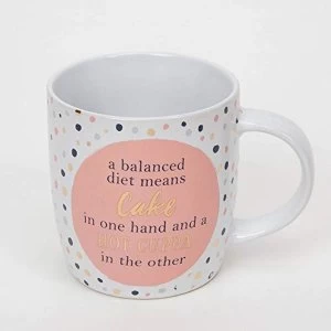 Bellini Stoneware Mug - A Balanced Diet