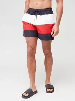 Tommy Hilfiger Colourblock Swimshort, Navy, Size S, Men