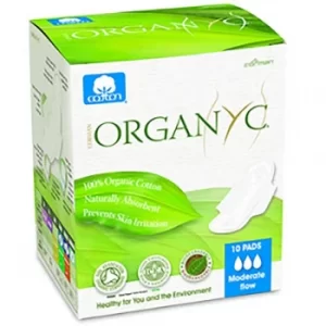 Organyc Sanitary Pads; Moderate Flow 10