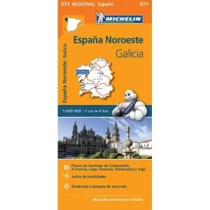 Galicia - Michelin Regional Map 571 Map Sheet map 2013