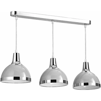 Premier Housewares - Vermont 3 Flint Grey Shades Pendant Light