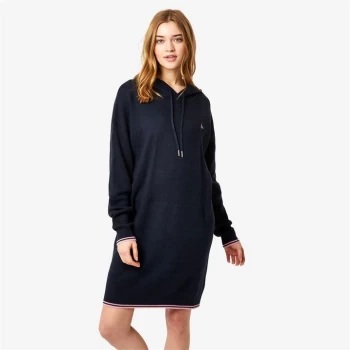 Jack Wills Wigton Knitted Hoodie Dress - Navy