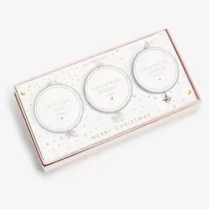 Celebration Set Merry Christmas Silver Set of 3 17.5cm Stretch Bracelet 5337