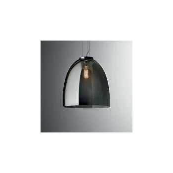 Ideal Lux Lighting - Ideal Lux Eva - 1 Light Small Dome Ceiling Pendant Grey, Smokey, E27