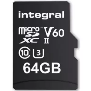 Integral 64GB UltimaPro X2 Micro SD Card SDXC UHS-II U3 V60 - 280MB/s