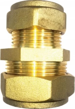 Wickes Brass Compression Reduced Coupling - 28 x 22mm