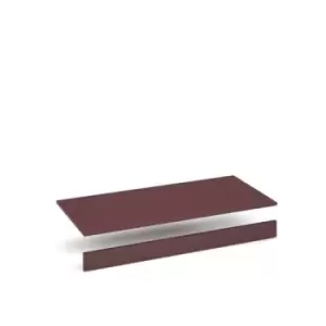 Flux top and plinth finishing panels for triple locker units 1200mm wide - wine red