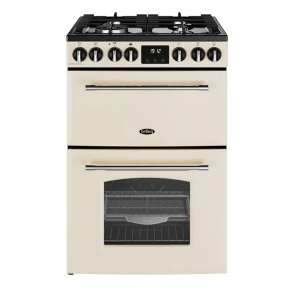 Belling Farmhouse 60cm Dual Fuel Cooker - Cream 444411814 Cream