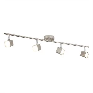 LED 4 Light Spotlight Bar Satin Silver