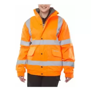 Beeswift - BOMBER JACKET FLEECE LINED Hi Vis Orange XXXL - Orange - Orange