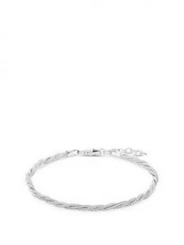 Simply Silver Sterling Silver Mesh Twist Bracelet